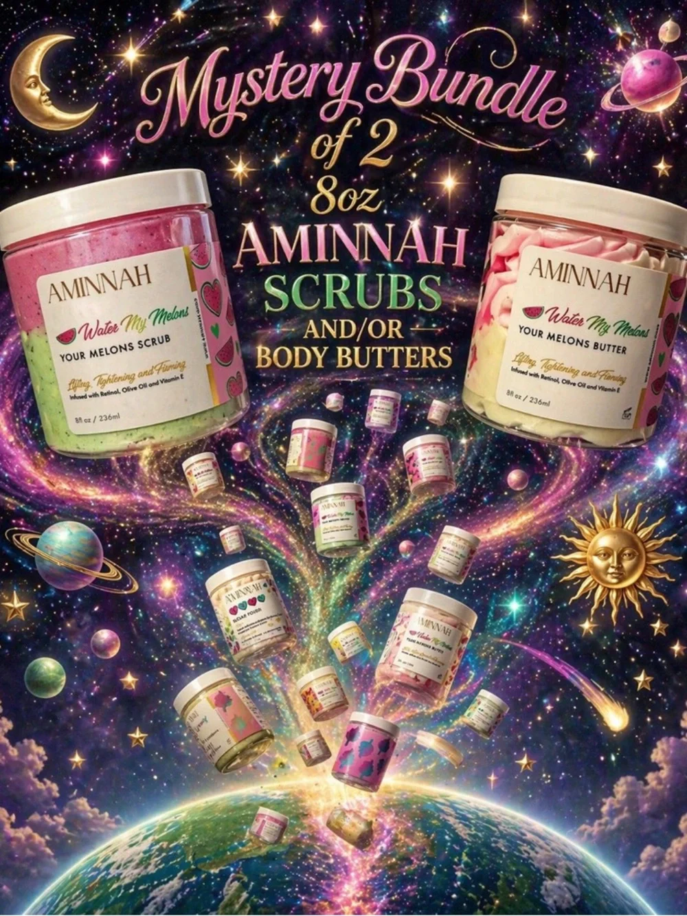 BUY NOW: Aminnah Mystery Duo 8oz Scrubs/Butters Choose Combo NWT - Picture 1 of 4